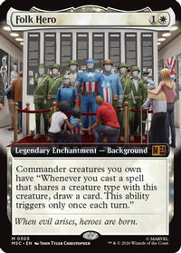 Folk Hero (Extended Art) -  Foil (MSC-305) - Commander: Marvel Super Heroes