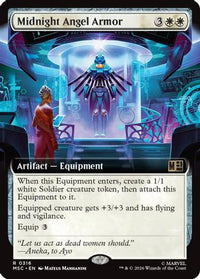 Midnight Angel Armor (Extended Art) -  Foil (MSC-316) - Commander: Marvel Super Heroes