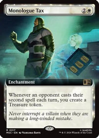 Monologue Tax (Extended Art) -  (MSC-317) - Commander: Marvel Super Heroes