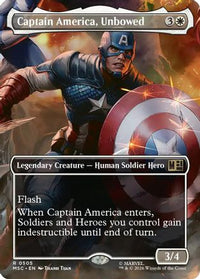Captain America, Unbowed (Borderless) -  (MSC-505) - Commander: Marvel Super Heroes
