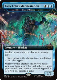 Lady Loki's Manifestation - Titan of Littjara (Extended Art) -  Foil (MSC-335) - Commander: Marvel Super Heroes
