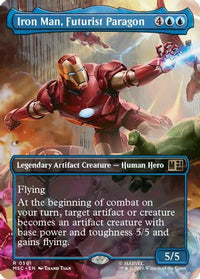 Iron Man, Futurist Paragon (Borderless) -  Foil (MSC-501) - Commander: Marvel Super Heroes