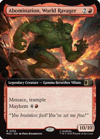 Abomination, World Ravager (Extended Art) -  (MSC-355) - Commander: Marvel Super Heroes