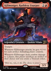 Killmonger, Ruthless Usurper (Extended Art) -  Foil (MSC-364) - Commander: Marvel Super Heroes
