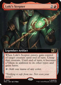 Loki's Scepter (Extended Art) -  Foil (MSC-367) - Commander: Marvel Super Heroes