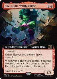 She-Hulk, Wallbreaker (Extended Art) -  Foil (MSC-372) - Commander: Marvel Super Heroes