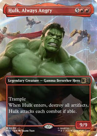 Hulk, Always Angry (Borderless) -  Foil (MSC-502) - Commander: Marvel Super Heroes
