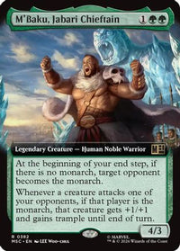 M'Baku, Jabari Chieftain (Extended Art) -  (MSC-382) - Commander: Marvel Super Heroes