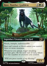 Bast, Panther Goddess (Extended Art) -  Foil (MSC-392) - Commander: Marvel Super Heroes