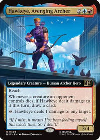 Hawkeye, Avenging Archer (Extended Art) -  Foil (MSC-405) - Commander: Marvel Super Heroes