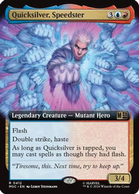 Quicksilver, Speedster (Extended Art) -  Foil (MSC-412) - Commander: Marvel Super Heroes