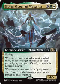 Storm, Queen of Wakanda (Extended Art) -  Foil (MSC-418) - Commander: Marvel Super Heroes