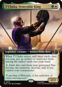 T'Chaka, Venerable King (Extended Art) -  (MSC-419) - Commander: Marvel Super Heroes