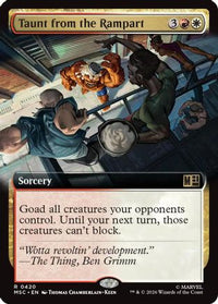 Taunt from the Rampart (Extended Art) -  (MSC-420) - Commander: Marvel Super Heroes