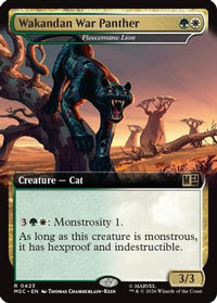 Wakandan War Panther - Fleecemane Lion (Extended Art) -  Foil (MSC-423) - Commander: Marvel Super Heroes
