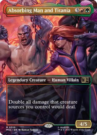 Absorbing Man and Titania (Borderless) -  Foil (MSC-510) - Commander: Marvel Super Heroes
