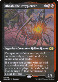 Obosh, the Preypiercer (Foil Etched) - : (companion) Foil (MUL-119) - Multiverse Legends