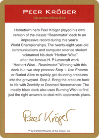 Peer Kroger Bio [World Championship Decks 2003]