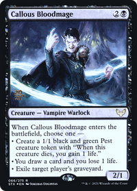 Callous Bloodmage [Strixhaven: School of Mages Prerelease Promos]