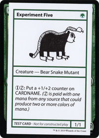 Experiment Five (2021 Edition) [Mystery Booster Playtest Cards]