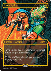 Lava Spike -  (Borderless) Foil (SLD-2054) - Secret Lair Drop