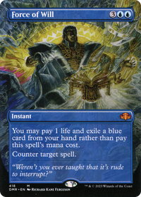 Force of Will (Borderless Alternate Art) [Dominaria Remastered]