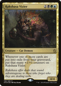 Rakshasa Vizier [Khans of Tarkir Prerelease Promos]