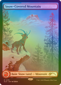 Snow-Covered Mountain (1476) (Rainbow Foil) [Secret Lair Drop Series]