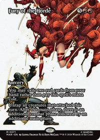 Fury of the Horde (Borderless) -  Foil (MAR-071) - Marvel Universe Eternal-Legal
