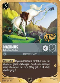 Maximus - Relentless Stallion (8) Holofoil - Disney Lorcana Promo Cards