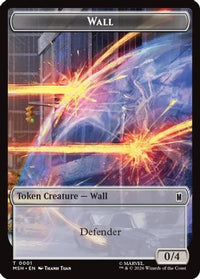 Wall // Alien Double-Sided Token -  (MSH-1 // 11) - Marvel Super Heroes