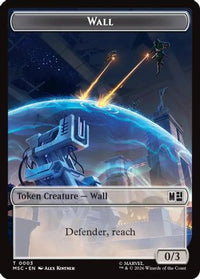 Wall (003) // Merfolk (006) Double-Sided Token -  (MSC-3 // 6) - Commander: Marvel Super Heroes