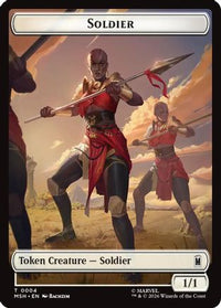 Soldier // Insect Double-Sided Token -  (MSH-4 // 12) - Marvel Super Heroes