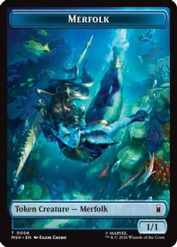 Merfolk // Doombot Double-Sided Token -  (MSH-6 // 18) - Marvel Super Heroes