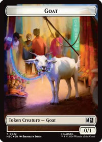 Goat // Soldier Double-Sided Token (Surge Foil) -  Foil (MSC-22 // 23) - Commander: Marvel Super Heroes