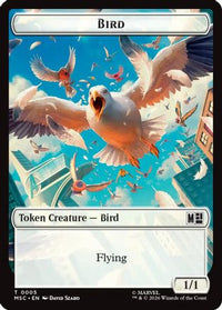 Bird // Rhino Double-Sided Token -  Foil (MSC-5 // 13) - Commander: Marvel Super Heroes
