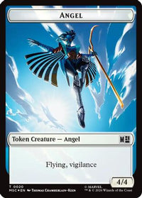 Angel (020) // Vibranium (031) Double-Sided Token (Surge Foil) -  Foil (MSC-20 // 31) - Commander: Marvel Super Heroes