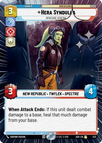 Hera Syndulla - Renegade General (Hyperspace Foil) (533) - Ashes of the Empire Foil