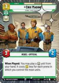 Crix Madine - Strike Team Strategist (Hyperspace Foil) (610) - Ashes of the Empire Foil