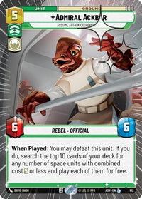 Admiral Ackbar - Assume Attack Coordinates (Hyperspace Foil) (612) - Ashes of the Empire Foil