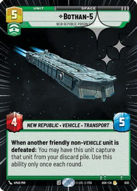 Bothan-5 - New Republic Prison Ship (Hyperspace Foil) (630) - Ashes of the Empire Foil