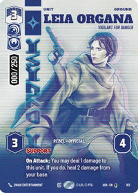 Leia Organa - Vigilant for Danger (Serialized) (913) - Ashes of the Empire Foil
