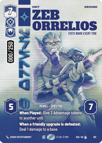 Zeb Orrelios - Fists Work Every Time (Serialized) (918) - Ashes of the Empire Foil