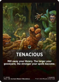 Tenacious Theme Card -  (MSC-056) - Commander: Marvel Super Heroes