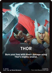 Thor Theme Card -  (MSC-047) - Commander: Marvel Super Heroes