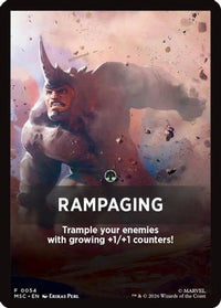 Rampaging Theme Card -  (MSC-054) - Commander: Marvel Super Heroes