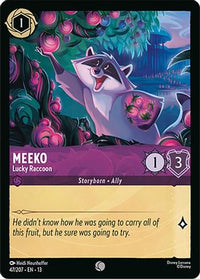 Meeko - Lucky Raccoon (47/204) Cold Foil - Attack of the Vine