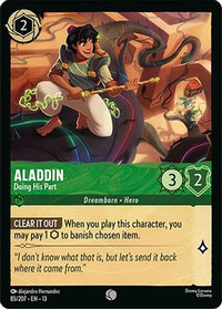 Aladdin - Doing His Part (85/204) Cold Foil - Attack of the Vine