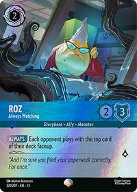 Roz - Always Watching (Epic) (221/204) Holofoil - Attack of the Vine