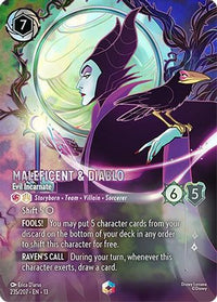 Maleficent & Diablo - Evil Incarnate (Enchanted) (235/204) Holofoil - Attack of the Vine